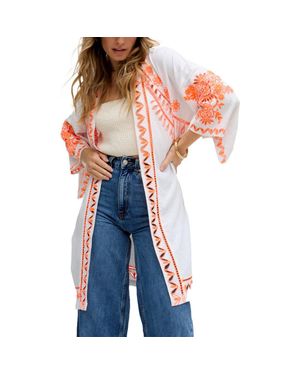 Raffya Lupe Edge To Edge Embroidered - Blue