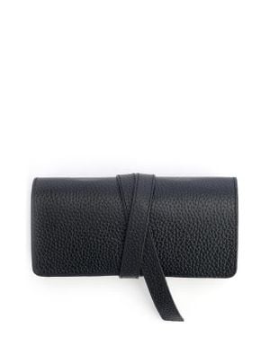 ROYCE New York Leather Tech Cord Organizer Roll - Black