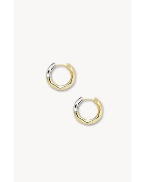 Machete Petite Wavy Hoops - Metallic