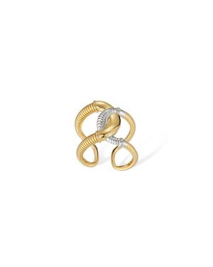 Retro Chic Colosseum Ring - Metallic