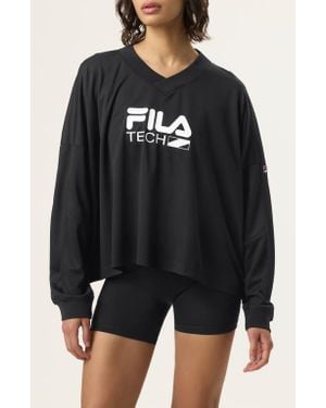 Fila X Hailey Long Sleeve Sports Jersey - Black