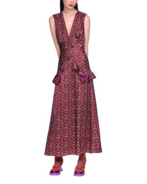 Anna Sui Wallpaper Medley Maxi Dress - Purple