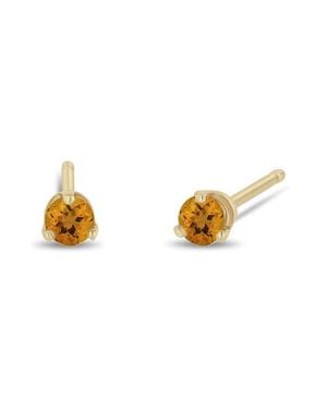 Zoe Chicco 14K Stone Stud Earrings - Metallic