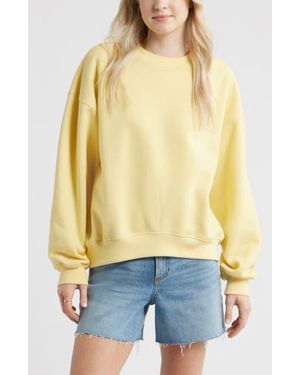 BP. Relaxed Cotton Blend Sweatshirt - Yellow