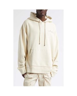 Amiri Oversize Ma Check Patch Appliqué Hoodie - Natural