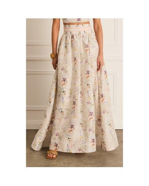 Aqua Blu Australia Moonflower Zandra Maxi Skirt - Natural