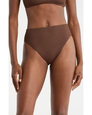 Sanctuary High Waist Bikini Bottoms - Brown