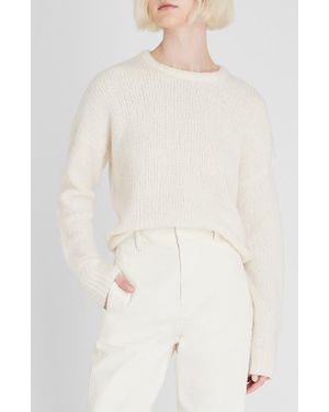 Club Monaco Relaxed Fit Cashmere Bouclé Sweater - Natural