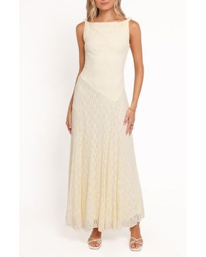 Petal & Pup Kirsten Lace Maxi Dress - Natural