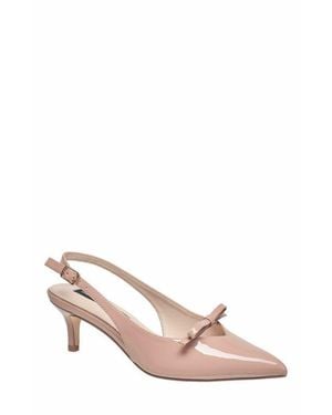 French Connection Patent Bow Kitten Heel - Pink