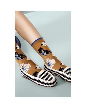 Hansel From Basel Kitkat Crew Socks - Blue