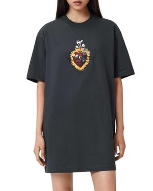AllSaints Heartfelt T-Shirt Dress - Black