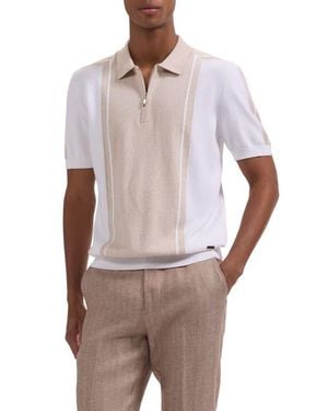 Bugatchi Quarter Zip Polo Sweater - Multicolor