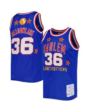 RINGS AND CRWNS Meadowlark Lemon Harlem Globetrotters Swingman Jersey - Blue