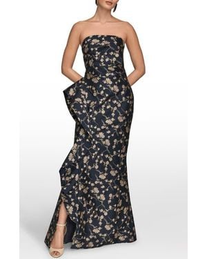 Donna Karan Strapless Gown - Black
