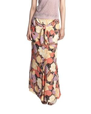 Anna Sui Desert Bloom Crepe Skirt - Pink