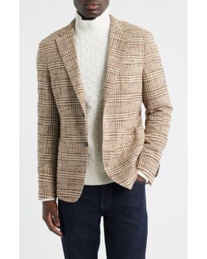 BOSS Heston Slim Fit Plaid Sport Coat - Brown