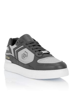 Philipp Plein Low-Top Pit-$Top Deer Leather - Gray