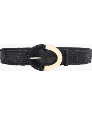 Lascana Raffia Waist Belt - Black