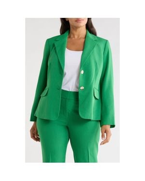 Kasper Two-Button Blazer - Green