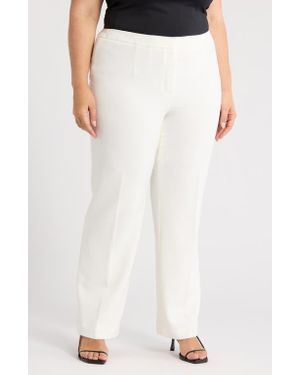 Kasper Straight Leg Pants - White