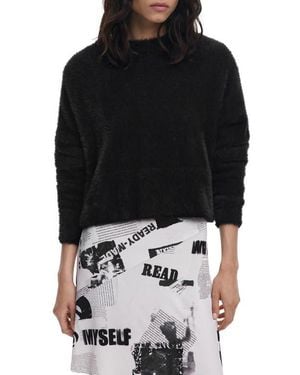 Desigual 2-In-1 Newspaper Dress, Polyamide - Black
