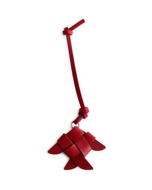Madewell Woven Fish Leather Bag Charm - Red