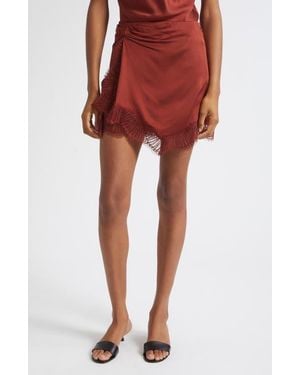 A.L.C. Dion Satin Miniskirt - Red