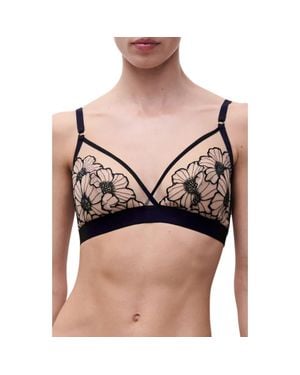 Chantelle Pulp Embroidered Wireless Bra - Black