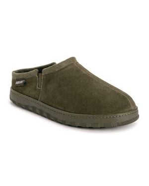 Muk Luks Matt Suede Clog Slipper - Green