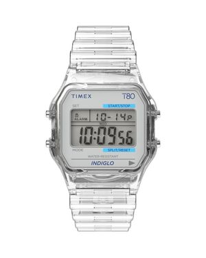Timex Timex T80 34Mm Resin Strap Watch - Metallic
