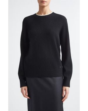 Loulou de Saison Otis Contrast Sweater - Blue