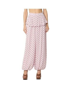 AFRM Graciela Crocus Scarf Print Balloon Pants - Pink