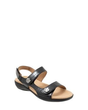 Trotters Romi Croco Slingback Sandal - White