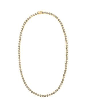 st. Moran Bezeled Cubic Zirconia Tennis Necklace - Metallic