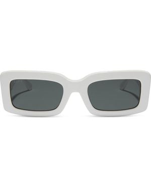 DIFF Indy 51Mm Gradient Rectangular Sunglasses - Gray