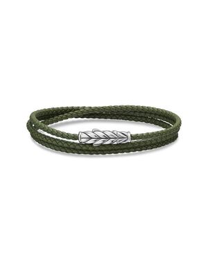 David Yurman Triple Wrap Chevron Bracelet - Green