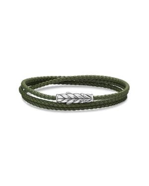 David Yurman Triple Wrap Chevron Bracelet - Green