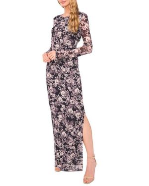 Ted Baker Eloise Placed Floral Long Sleeve Maxi Dress in Black | Lyst
