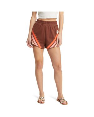 Rip Curl Trails Fleece Shorts - Red