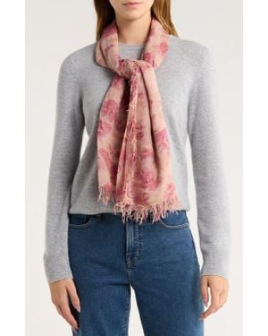 Chan Luu Fringe Cashmere & Silk Scarf - Blue