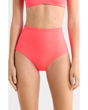 Left On Friday Hi Tide High Waist Bikini Bottoms - Red