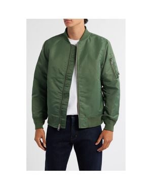 Schott Nyc Ma-1 Satin Flight Jacket - Green