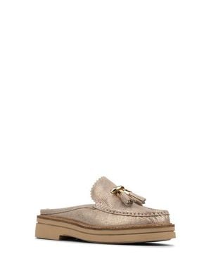 Donald J Pliner Mule Tassel Loafer - Brown