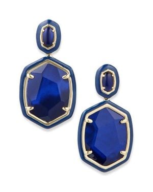 Kendra Scott Daphne Enamel Frame Drop Earrings - Blue