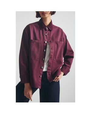 Brooklyn Industries Corduroy Collar Overshirt - Purple