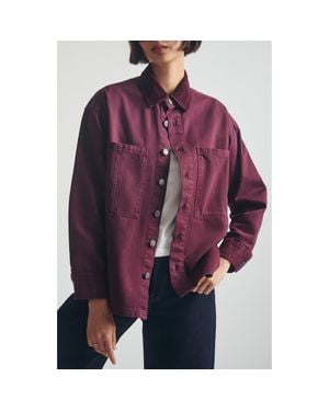 Brooklyn Industries Corduroy Collar Overshirt - Purple