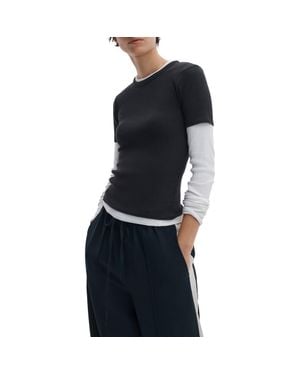 Rag & Bone The Essential Rib T-Shirt - Blue