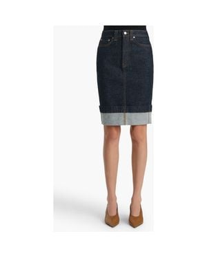 KHAITE Kendra Denim Pencil Skirt - Black