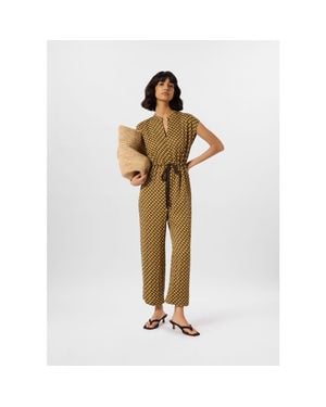 Whistles Ikat Spot Sleeveless Jumpsuit - White